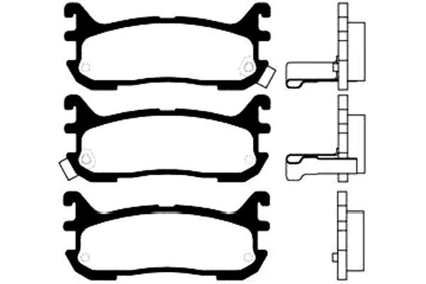 KAVO PARTS Комплект тормозных колодок, дисковый тормоз BP-4541